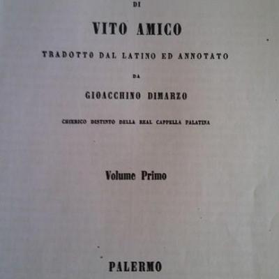 Dizionario Topografico Della Sicilia Vito Amico