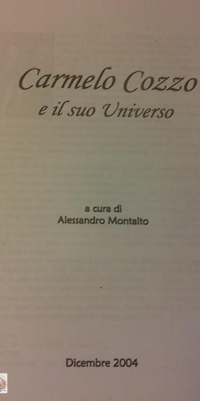 Carmelo Cozzo E Il Suo Universo Alessandro Montalto